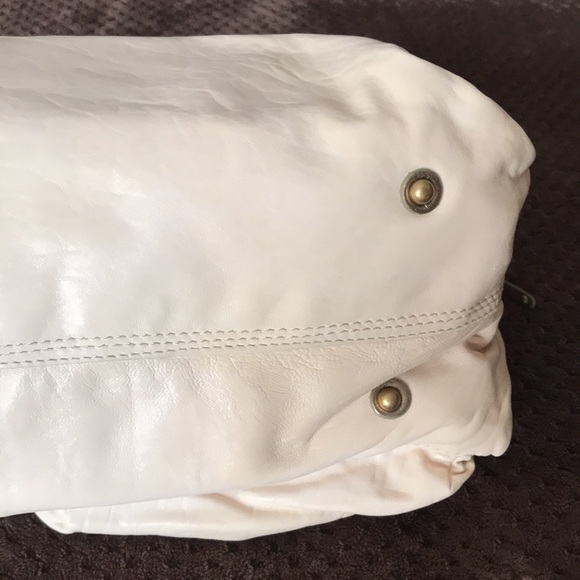 Botkier Bianca Ivory/Gold Leather Satchel Handbag - Picture 9 of 14